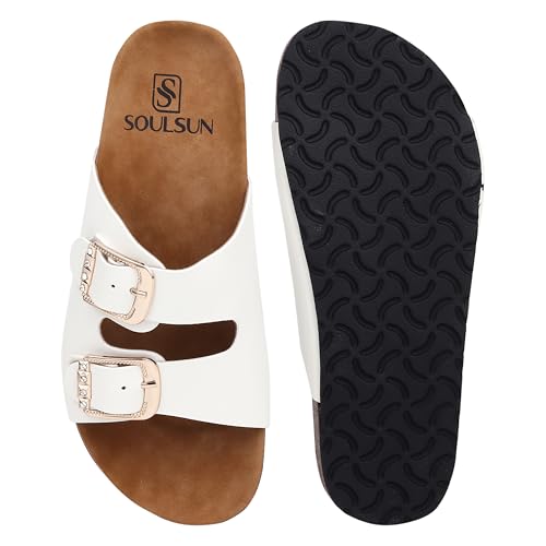 SOULSUN Cork Comfortable Ethnic Flats Sandals for Women and Girl