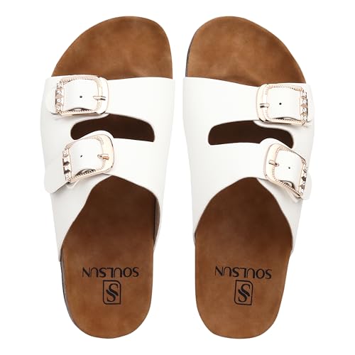 SOULSUN Cork Comfortable Ethnic Flats Sandals for Women and Girl