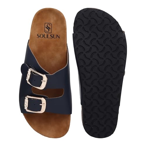 SOULSUN Cork Comfortable Ethnic Flats Sandals for Women and Girl