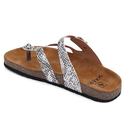 SOULSUN Cork Comfortable Ethnic Flats Sandals for Women and Girl
