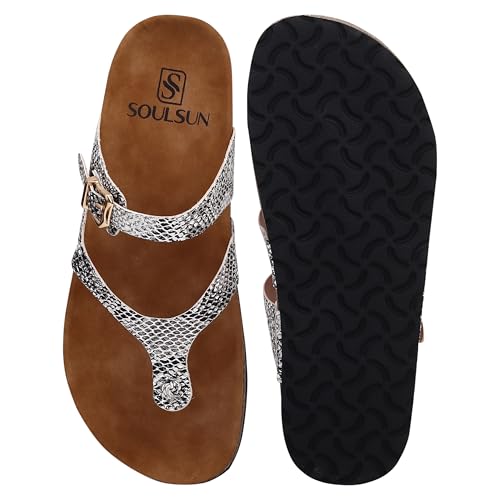 SOULSUN Cork Comfortable Ethnic Flats Sandals for Women and Girl