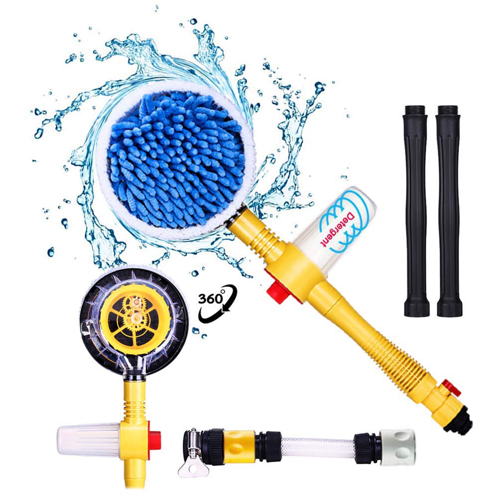 Car Wash Brush, Car Cleaning Kit, 360° Spin Car Mop