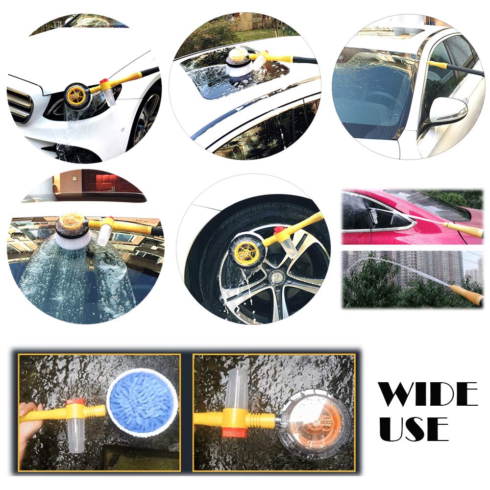 Car Wash Brush, Car Cleaning Kit, 360° Spin Car Mop