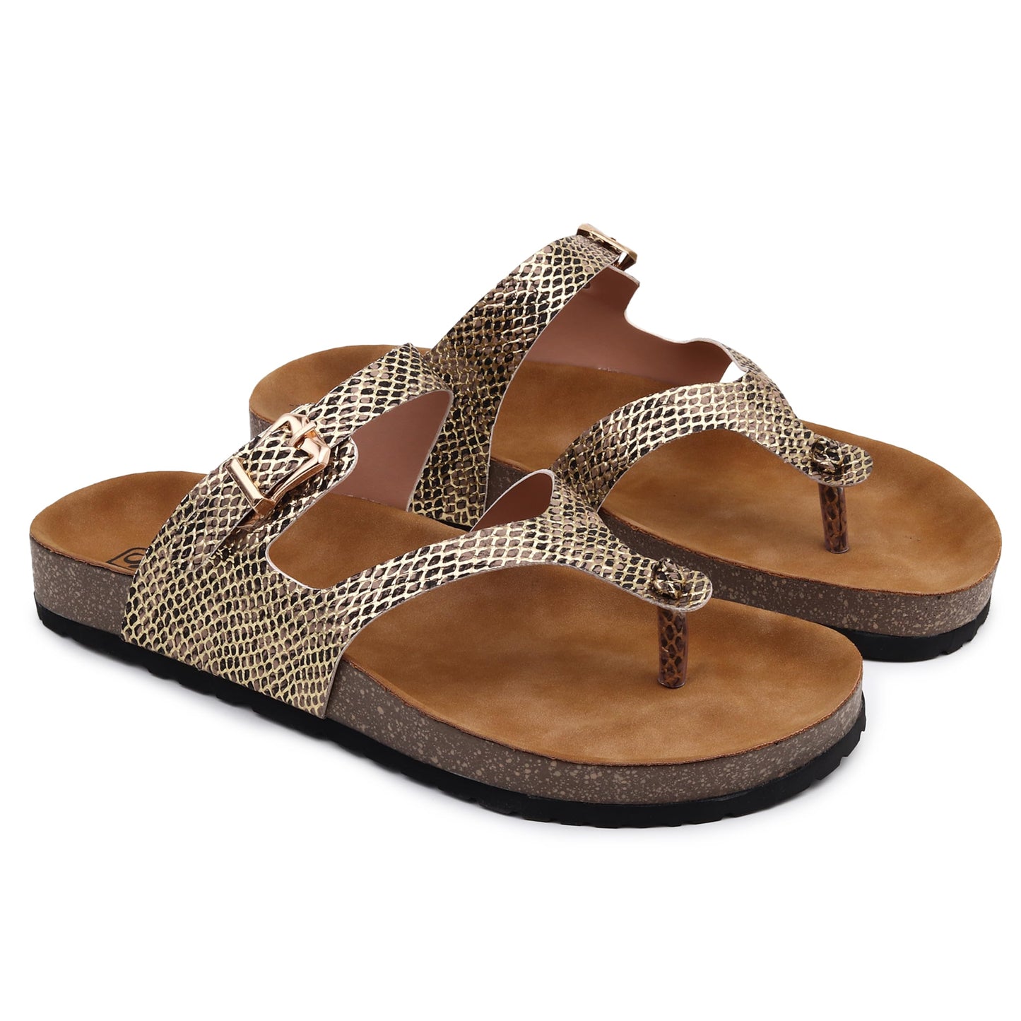SOULSUN Cork Comfortable Ethnic Flats Sandals for Women and Girl