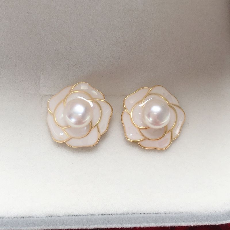 Pearl Flower Earrings