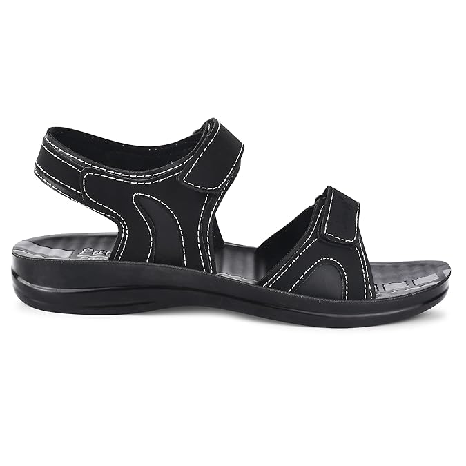 PUROSOFT Eva Extra Soft Men's Classic Sandal with Adjustable Back Strap | Comfortable & Lightweight, Stylish & Anti-Skid | Waterproof & Everyday Use