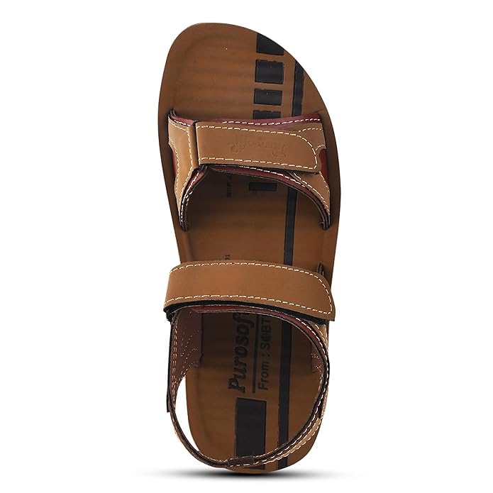 PUROSOFT Eva Extra Soft Men's Classic Sandal with Adjustable Back Strap | Comfortable & Lightweight, Stylish & Anti-Skid | Waterproof & Everyday Use