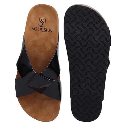 SOULSUN Cork Comfortable Ethnic Flats Sandals for Women and Girl