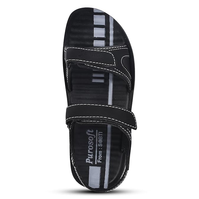 PUROSOFT Eva Extra Soft Men's Classic Sandal with Adjustable Back Strap | Comfortable & Lightweight, Stylish & Anti-Skid | Waterproof & Everyday Use