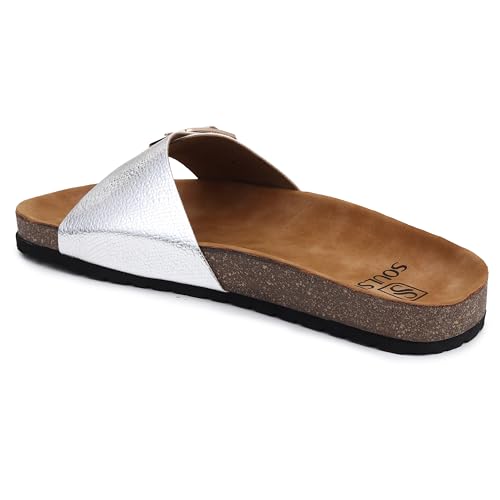 SOULSUN Cork Comfortable Ethnic Flats Sandals for Women and Girl