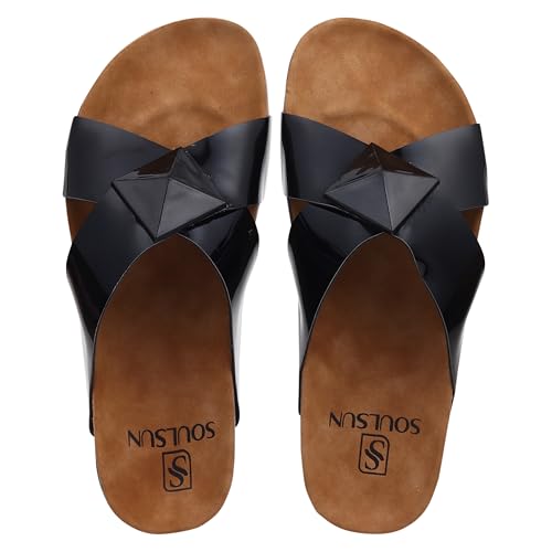 SOULSUN Cork Comfortable Ethnic Flats Sandals for Women and Girl