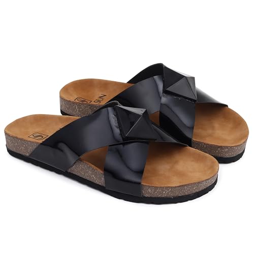 SOULSUN Cork Comfortable Ethnic Flats Sandals for Women and Girl
