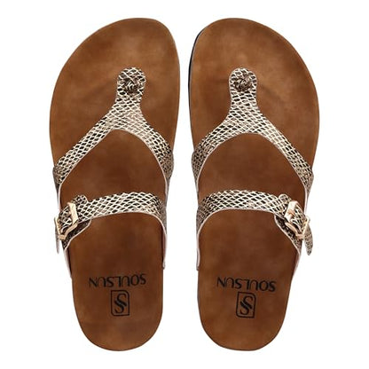 SOULSUN Cork Comfortable Ethnic Flats Sandals for Women and Girl