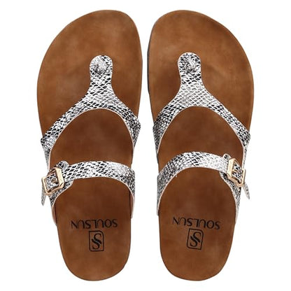 SOULSUN Cork Comfortable Ethnic Flats Sandals for Women and Girl