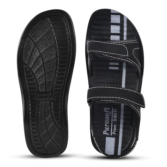 PUROSOFT Eva Extra Soft Men's Classic Sandal with Adjustable Back Strap | Comfortable & Lightweight, Stylish & Anti-Skid | Waterproof & Everyday Use