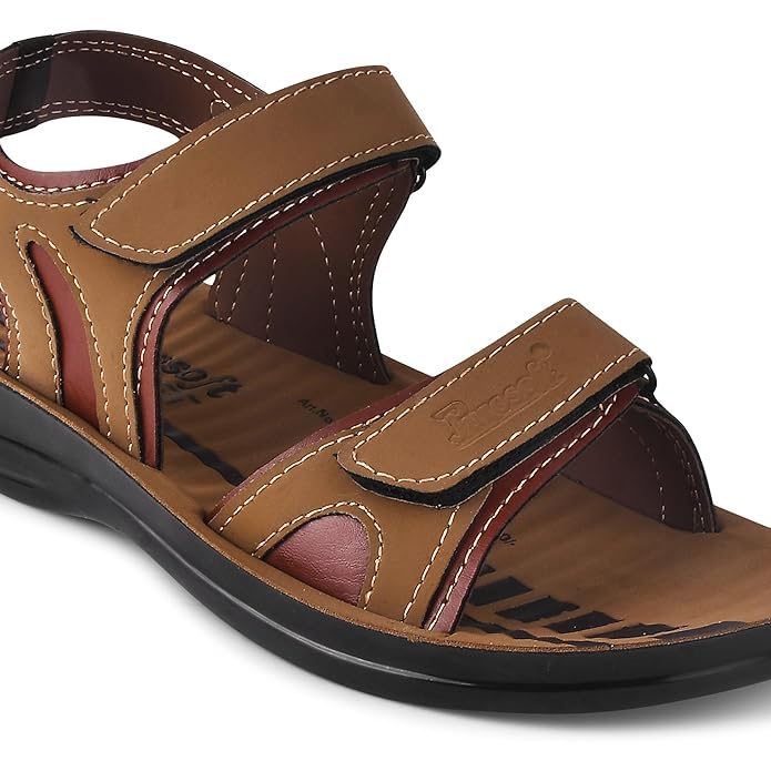 PUROSOFT Eva Extra Soft Men's Classic Sandal with Adjustable Back Strap | Comfortable & Lightweight, Stylish & Anti-Skid | Waterproof & Everyday Use