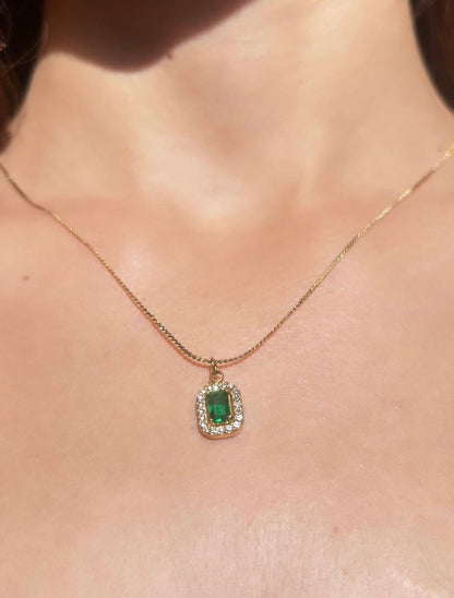 Dainty Emerald Necklace