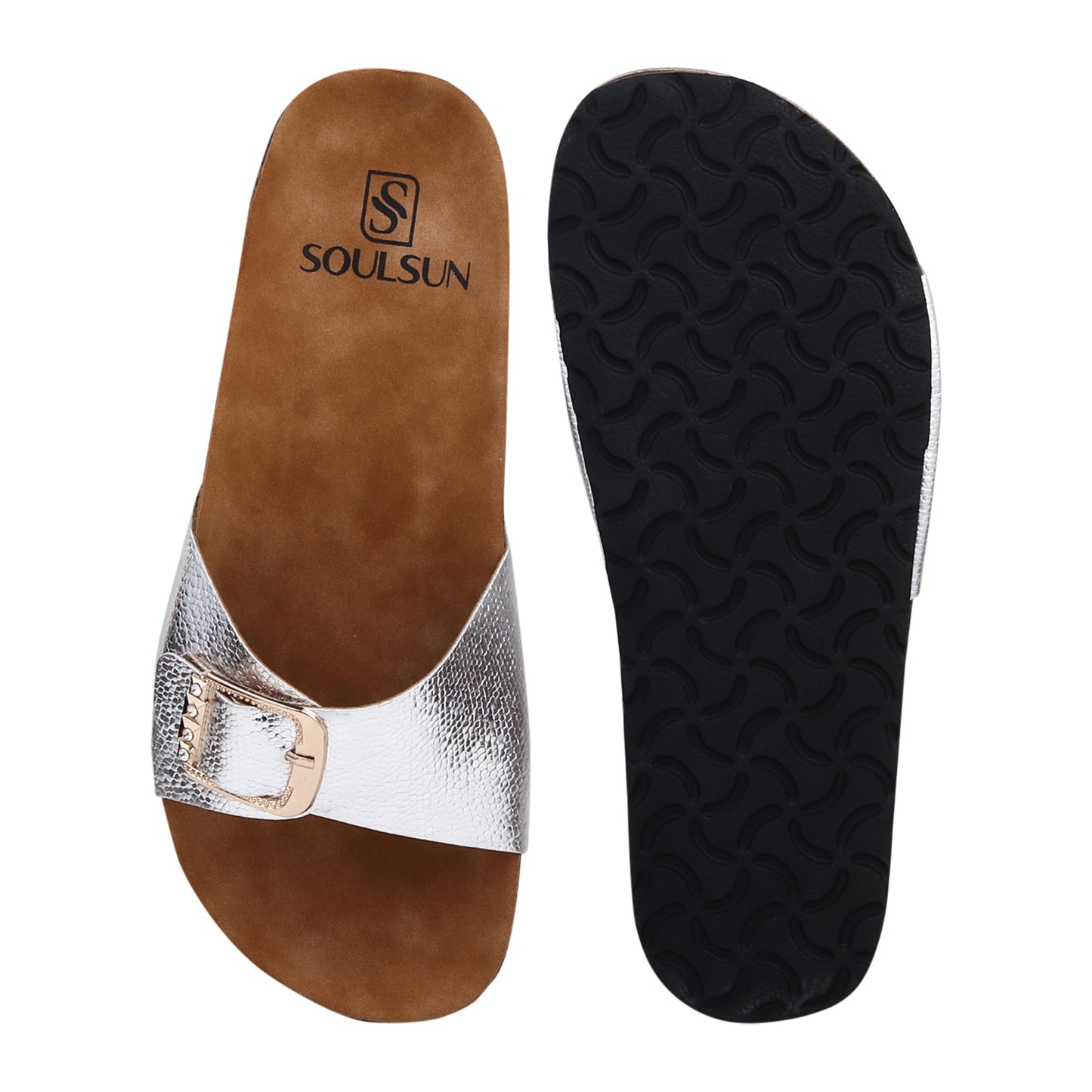 SOULSUN Cork Comfortable Ethnic Flats Sandals for Women and Girl