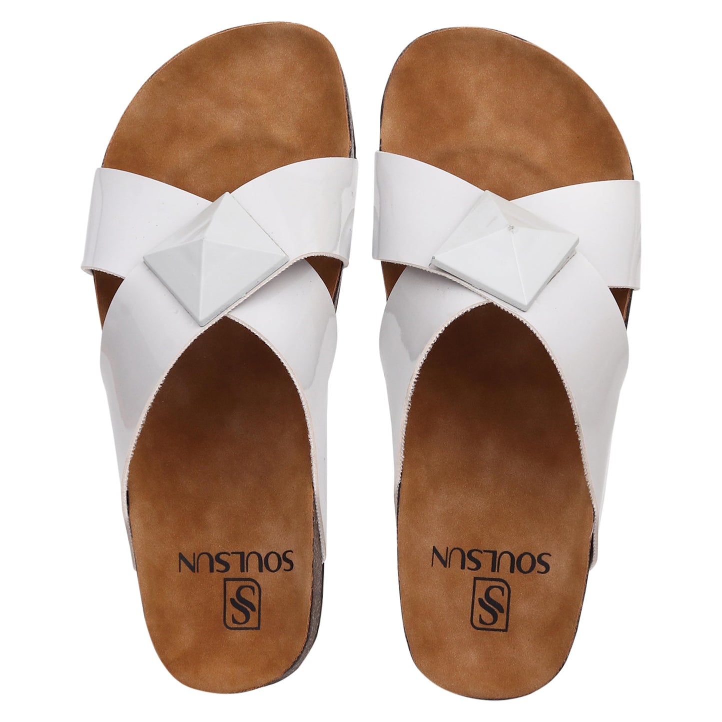 SOULSUN Cork Comfortable Ethnic Flats Sandals for Women and Girl