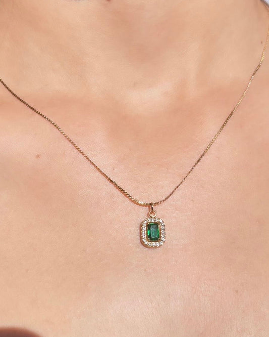 Dainty Emerald Necklace