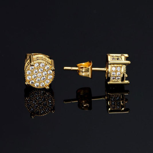 Studded Diamond Earrings (925 Sterling Silver)