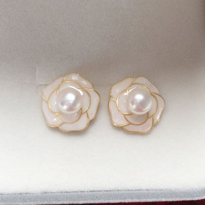 Pearl Flower Earrings