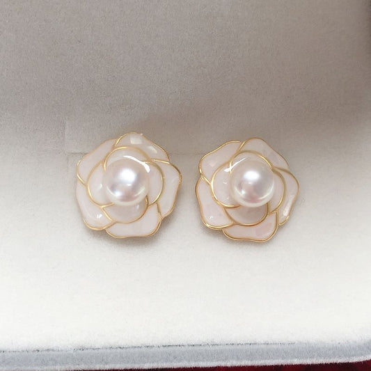 Pearl Flower Earrings