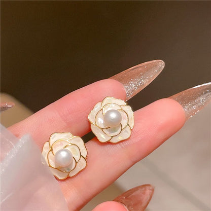 Pearl Flower Earrings